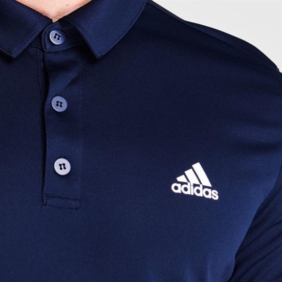 [Adidas] Men's Navy Stripe Polo Shirt - Picture 4 of 4
